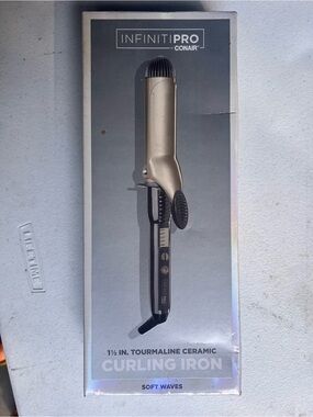 InfinitiPro by Conair 1½" Tourmaline Ceramic Curling Iron – Gold/Black